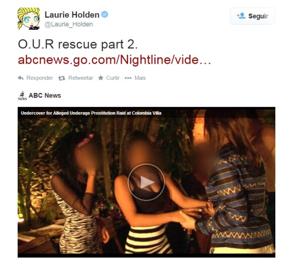 Laurie Holden compartilhou vídeos da operação no Twitter