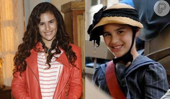 Lívian posa no lançamento de 'Flor do Caribe' e em imagem promocional de 'O Guerreiro Didi e a Ninja Lili'. Nas imagens ela tem 13 e 9 anos, respectivamente