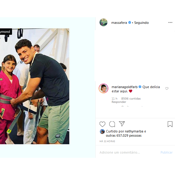 Grazi Massafera ganhou comentário de Mariana Goldfarb ao marcar mulher de Cauã Reymond em foto com Sofia, sua filha