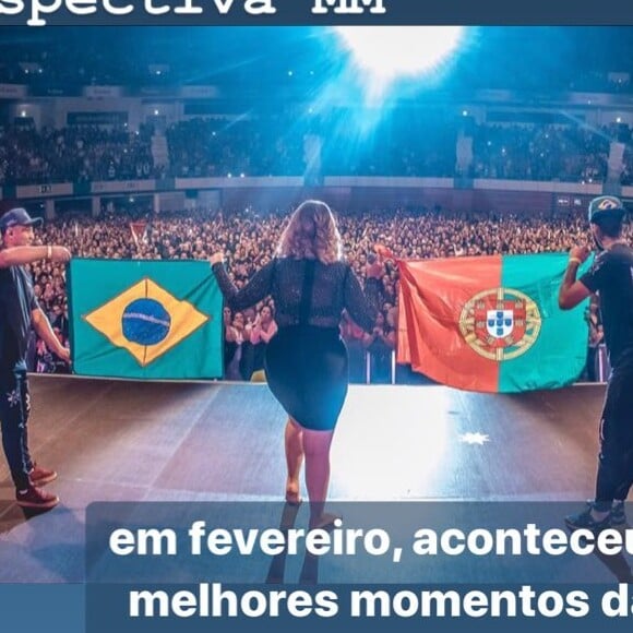 Marília Mendonça relembra show em Portugal em retrospectiva de 2019 em publicação no Instagram nesta terça-feira, dia 31 de dezembro de 2019