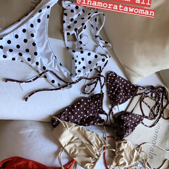 Poá é uma das estampas trends do verão e Bruna Marquezine apostou nos biquínis de bolinhas em Trancoso, na Bahia, onde passou o Réveillon