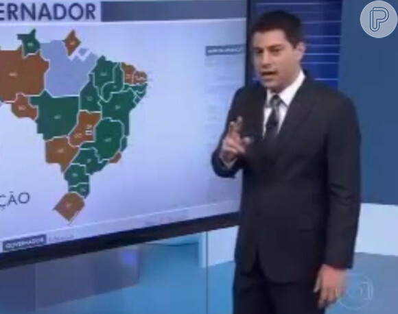 Evaristo Costa cometeu a falha durante o primeiro turno das eleições