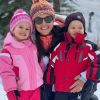 Thais Fersoza, Michel Teló e os filhos Melinda e Teodoro, foram para Colorado, nos Estados Unidos, esquiar