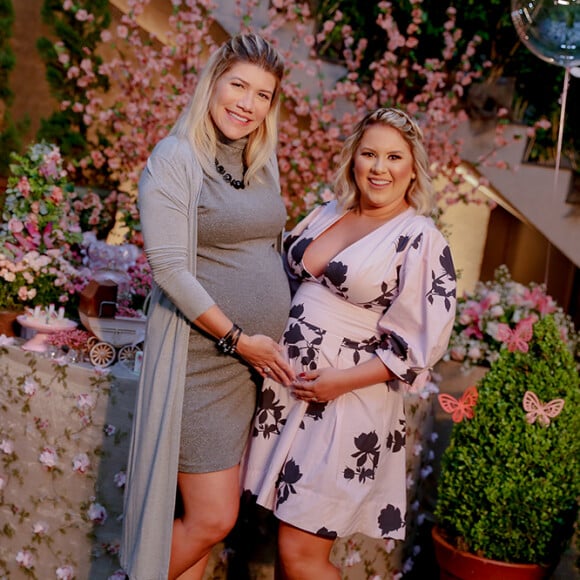 Mulher de Zé Neto, Natália Toscano recebeu amiga Paula Vaccari em chá de bebê