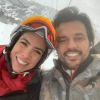 Patricia Abravanel e o marido, Fabio Faria, praticaram esqui juntos