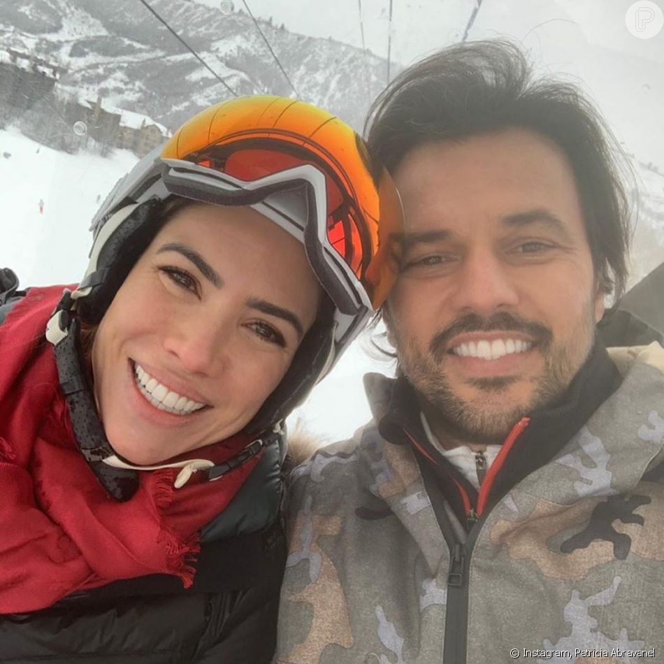 Patricia Abravanel e o marido, Fabio Faria, praticaram esqui juntos Purepeople Patricia Abravanel e o marido, Fabio Faria, praticaram esqui juntos Purepeople