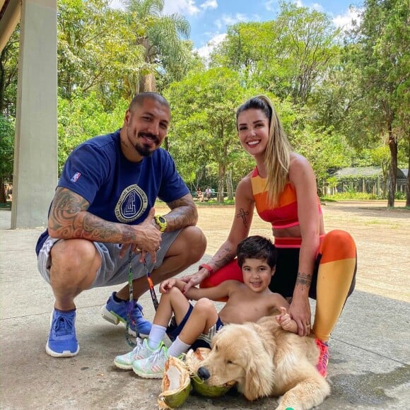 Ex-BBB Aline Gotschalg é casada com Fernando Medeiros, com quem tem um filho