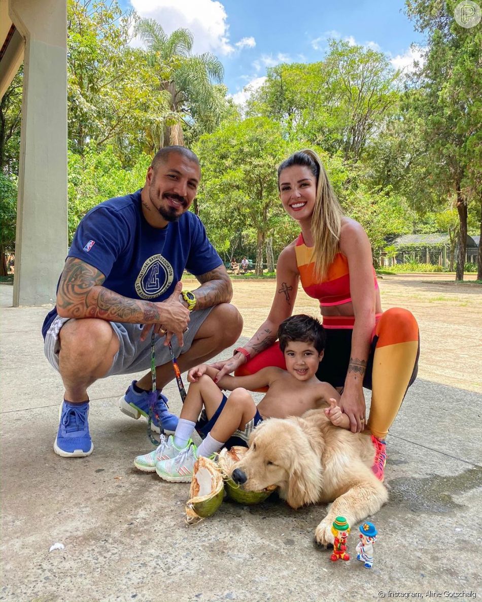 ExBBB Aline Gotschalg é casada com Fernando Medeiros, com quem tem um