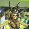 Quitéria Chagas desfilou pela última vez no Império Serrano, nesta sexta-feira, 21 de fevereiro de 2020: 'Emocionada'