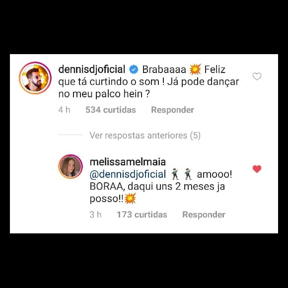 Mel Maia recebe convite de Dennis DJ em vídeo