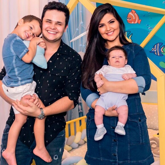 Paula Aires, mulher do sertanejo Matheus Aleixo, publicou vídeo do filho e encantou Marília Mendonça