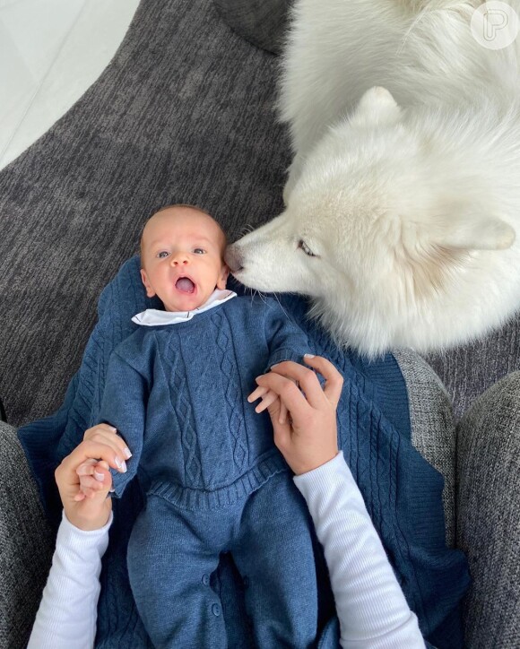 Foto de filho de Alok com cachorro encanta a web