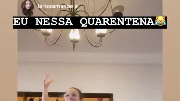 Vídeo: Léo Cidade reposta dança de Larissa Manoela e brinca sobre sua reação