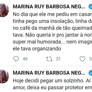 Marina Ruy Barbosa conta indireta do marido