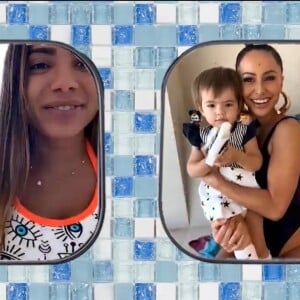 Sabrina Sato entrevistou Anitta no banheiro através de chamada de vídeo