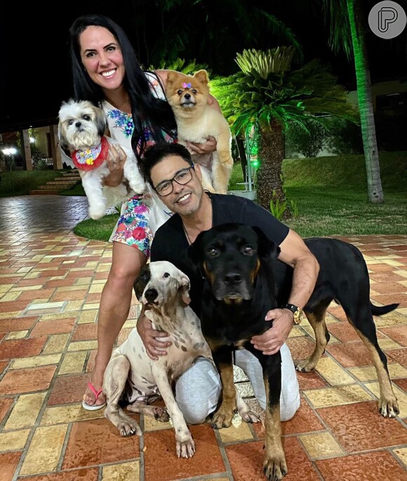 Zezé Di Camargo e Graciele Lacerda são apaixonados por pets