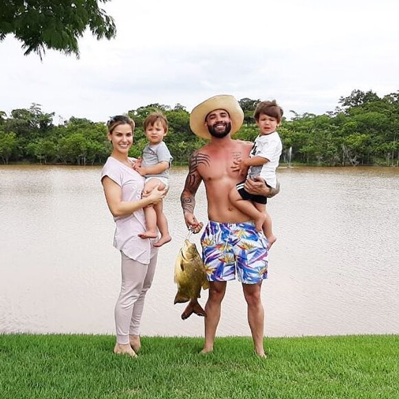 Andressa Suita mostrou momento em família: 'Melhor lugar do mundo'