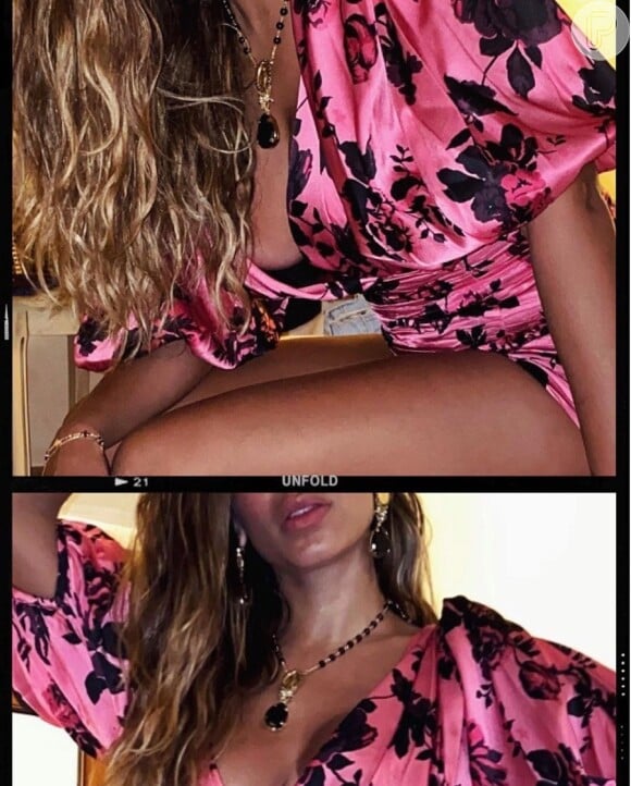 Anitta exibe detalhes de vestido de grife em foto