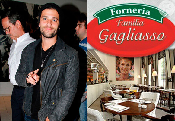 O ator Bruno Gagliasso divide o comando da pizzaria Família Gagliasso ao lado da mãe e do padrasto. Além do restaurante, a família é dona de uma loja que vende produtos gastronômicos