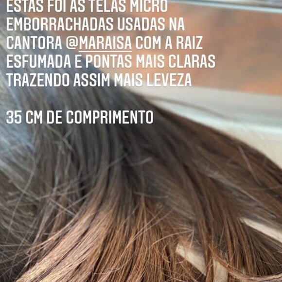 'Essa é a cor natural do cabelo e não vai desbotar nas pontas', diz profissional sobre o cabelo de Maraisa