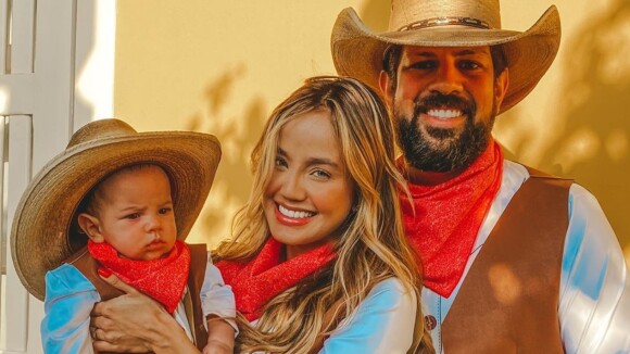 Filho de Biah Rodrigues e Sorocaba completa 4 meses e ganha festa: 'Cowboy'