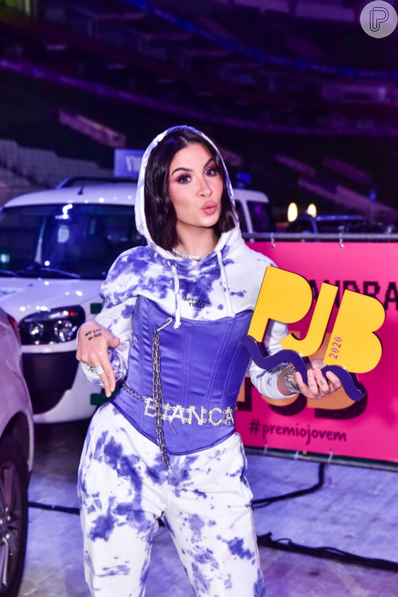 Bianca Andrade venceu categoria influencer de make no Prêmio Jovem Brasileiro, em São Paulo, na noite desta terça-feira, 22 de setembro de 2020