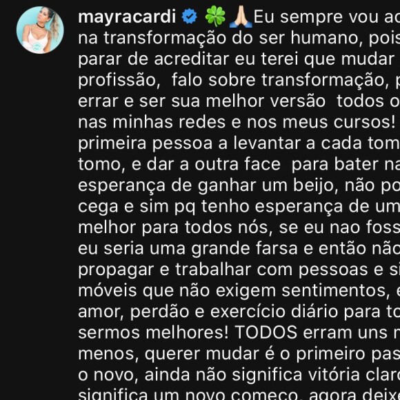 Veja mensagem de Mayra Cardi sobre Arthur Aguiar!