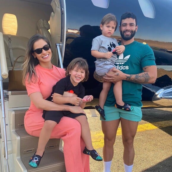 Gusttavo Lima e Andressa Suita são pais de Gabriel, 3, e Samuel, 2