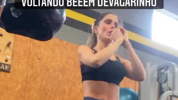 Flávia Viana voltou para os exercícios físicos, mas moderou nas atividades