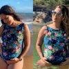Camilla Camargo comparou a barriga de grávida nas duas gestações
