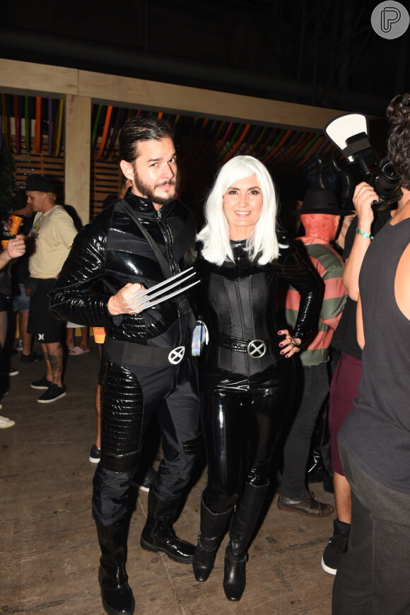 Fátima Bernardes surpreendeu ao combinar fantasia de Carnaval com o namorado, Túlio Gadêlha, inspirada no filme 'X-Men'