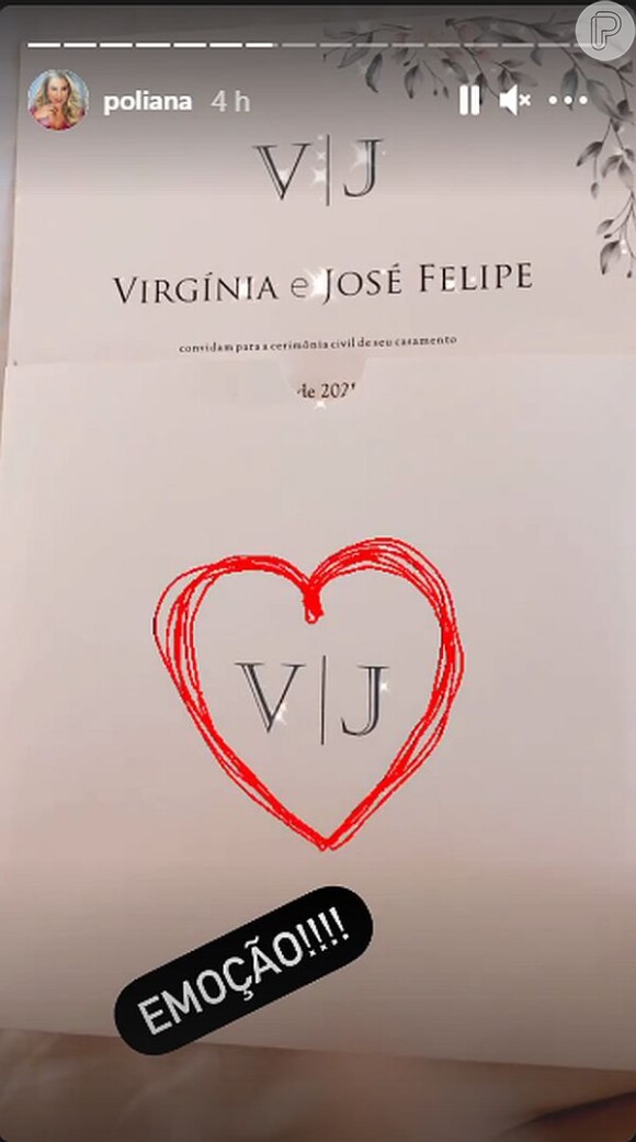 O convite de casamento de Zé Felipe e Virgínia Fonseca