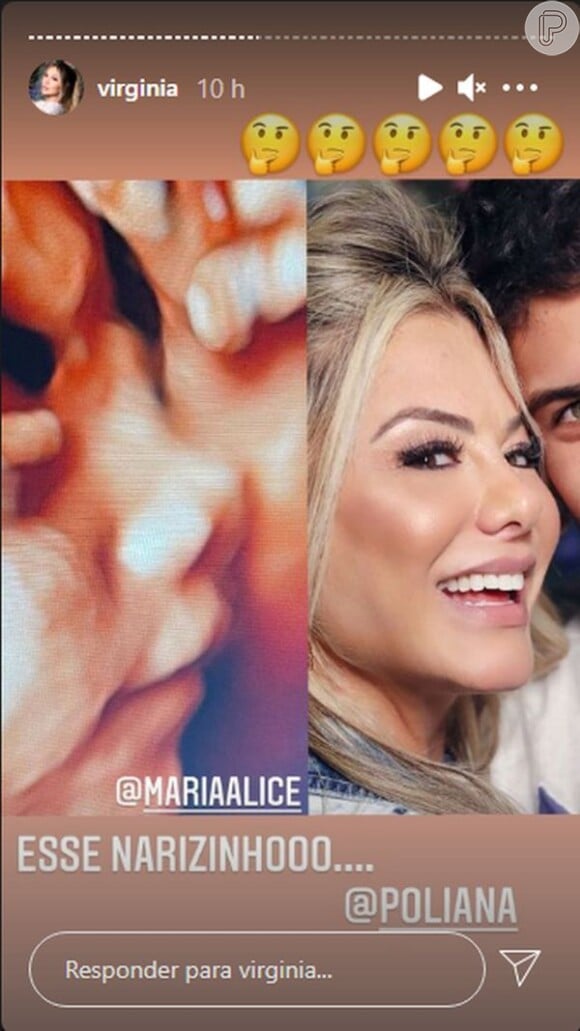 Virgínia Fonseca mostra nariz da filha com Zé Felipe em foto de ultrassom e brinca: 'Não ri'