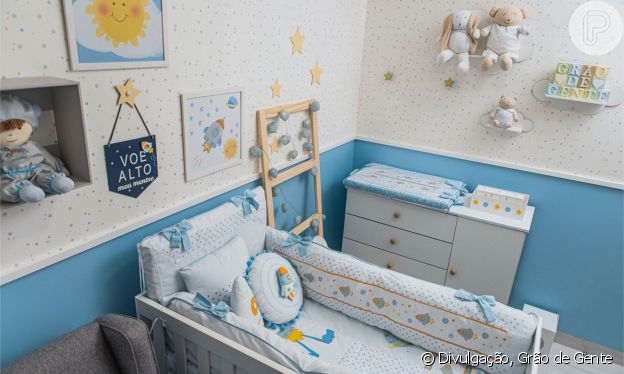 Modelo Luara Suita escolhe quarto com temática de astronauta para o filho