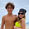 Sophia Valverde e Igor Jansen fizeram foto na praia: 'Casalzão', elogiou fã