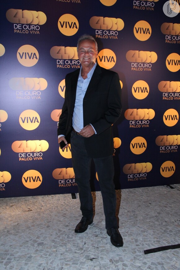 Kadu Moliterno foi à festa de lançamento do programa 'Globo de Ouro Palco Viva', no Rio