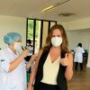 Renata Ceribelli recebeu 1ª dose da vacina contra o novo coronavírus nesta segunda-feira, 7 de junho de 2021