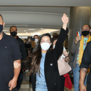 Juliette embarcou no aeroporto de Congonhas, em SP, rumo ao Rio de Janeiro