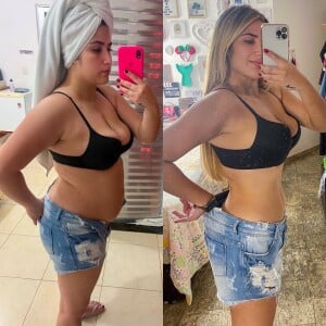 Jéssica Costa, filha de Leonardo, emagreceu 30 kg em 8 meses após o fim do casamento com Sandro Pedroso, com quem tem um filho