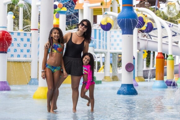 Samara Felippo, de 42 anos, tem duas filhas com o jogador de basquete Leandrinho: Lara, de 8 anos e Alícia, de 12