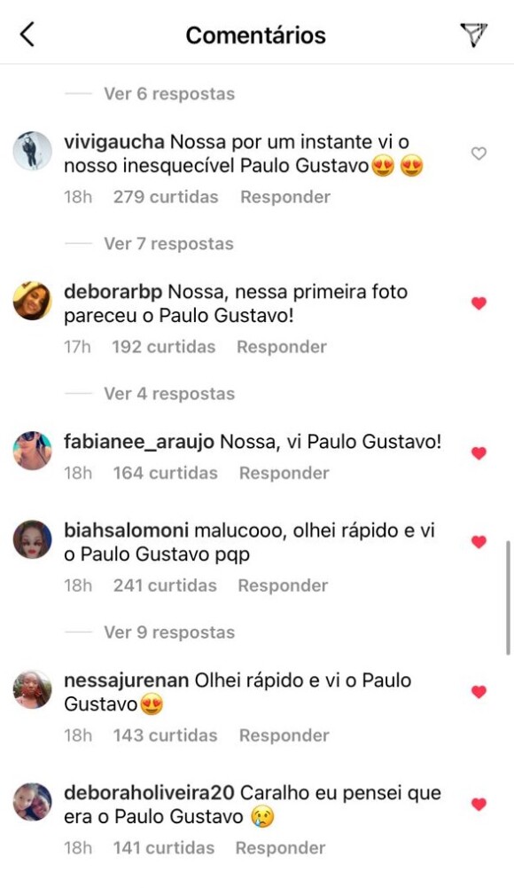 Internautas apontam semelhança de Rafael Portugal com Paulo Gustavo