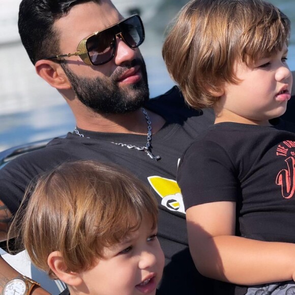 Gabriel e Samuel são os filhos de Andressa Suita e Gusttavo Lima