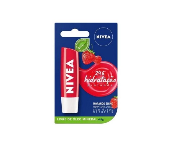 Protetor Labial Nivea Morango Shine está disponível na Amazon