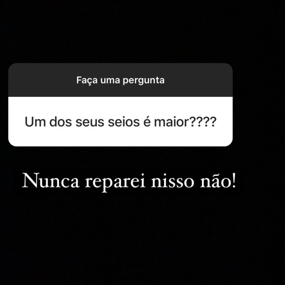 Simone responde fã que nota diferença em seus seios: 'Nunca reparei'