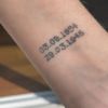Maria Lina tatuou a data de nascimento dos avós