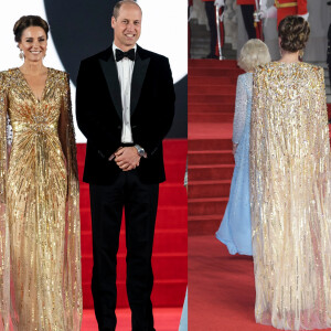 Vestido dourado de Kate Middleton: detalhes em frente e verso da peça