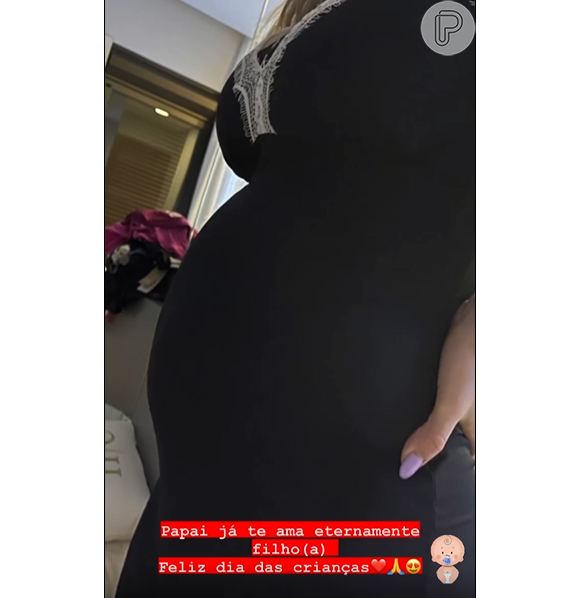Hulk posta foto da barriga de gravidez de Camila Ângelo, sua mulher