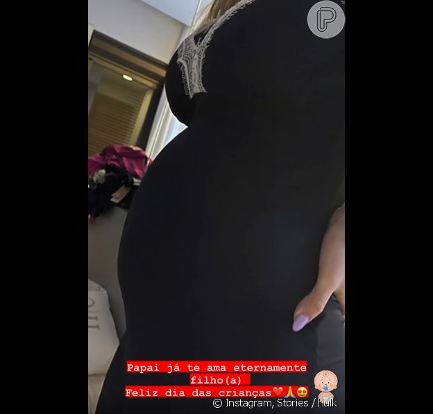 Hulk posta foto da barriga de gravidez de Camila Ângelo, sua mulher