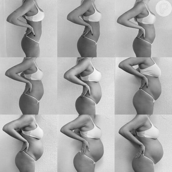 Antes de dar à luz, Lore Improta mostrou o avanço da gravidez para os seguidores