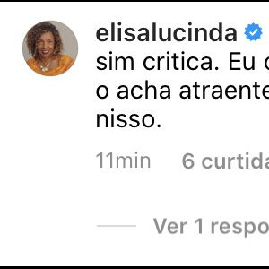 Elisa Lucinda afirma: 'Conheço muita gente que o acha atraente'